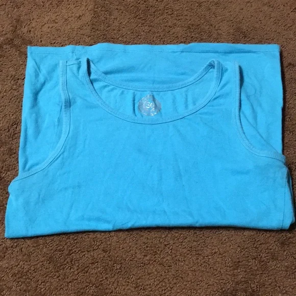 2 pack bundle -16 girls solid blue & yellow tank top both for 1 price - Picture 3 of 3